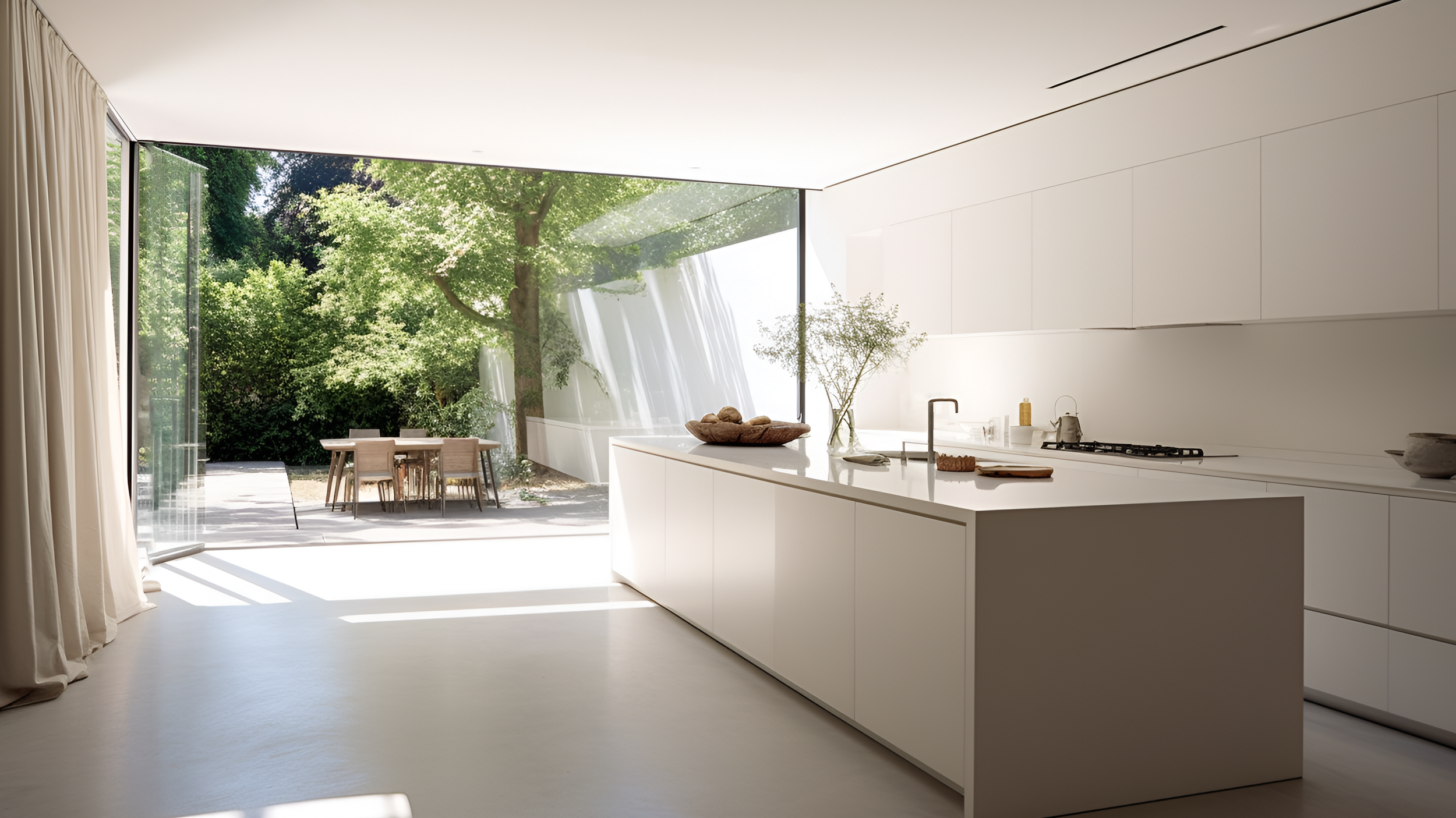 Open living space remodelled to improve light and flow